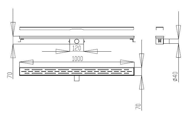 Best-Design Nice douchegoot zonder flens 100 cm