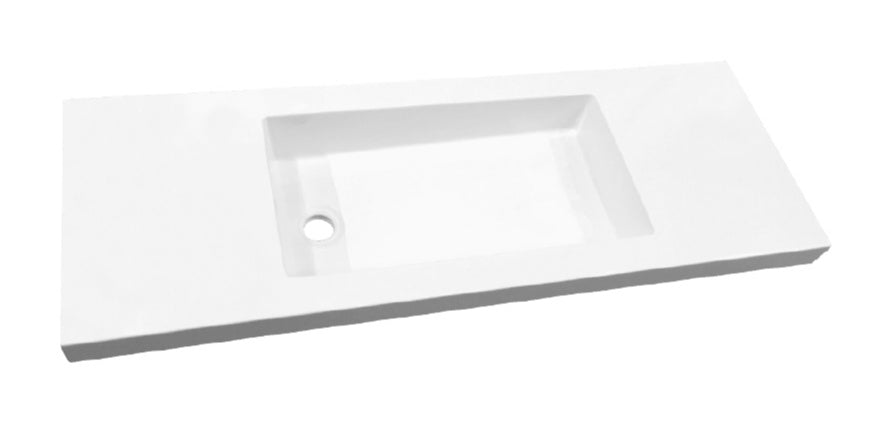 Best-Design Slim wastafel voor meubel 120 cm (ondiep) 35 cm zonder kraangat