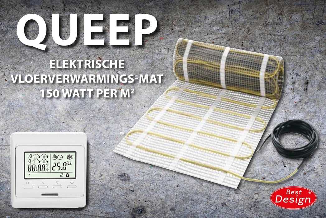 Best-Design Queep elektrische vloerverwarmings-mat 12.0 m2