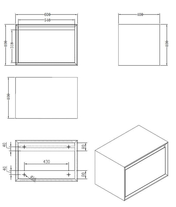 Best-Design Horizon kast Just-Solid 60x40x40cm