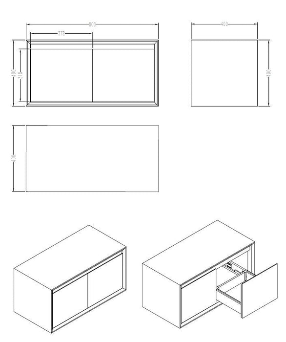 Best-Design Horizon kast Just-Solid 80x40x40cm