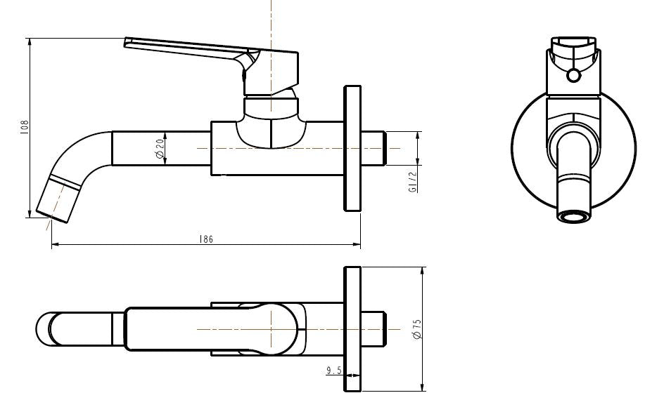 Best-Design Pira wand toiletkraan