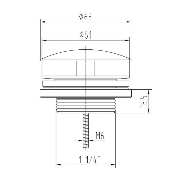 Best-Design Low fontein afvoerplug 5/4