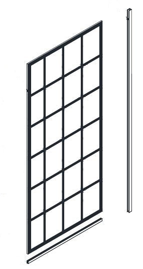 Best-Design Black 1000 screen inloopdouche Walk-In 1000x2000x10mm