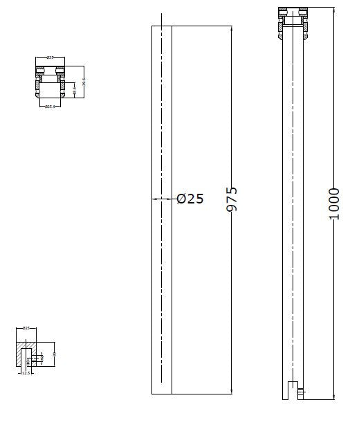 Best-Design Black plafond stabilisatie stang