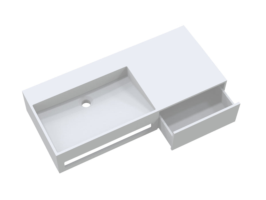 Best-Design Spring wastafel + lade Just-Solid 90x40x17cm