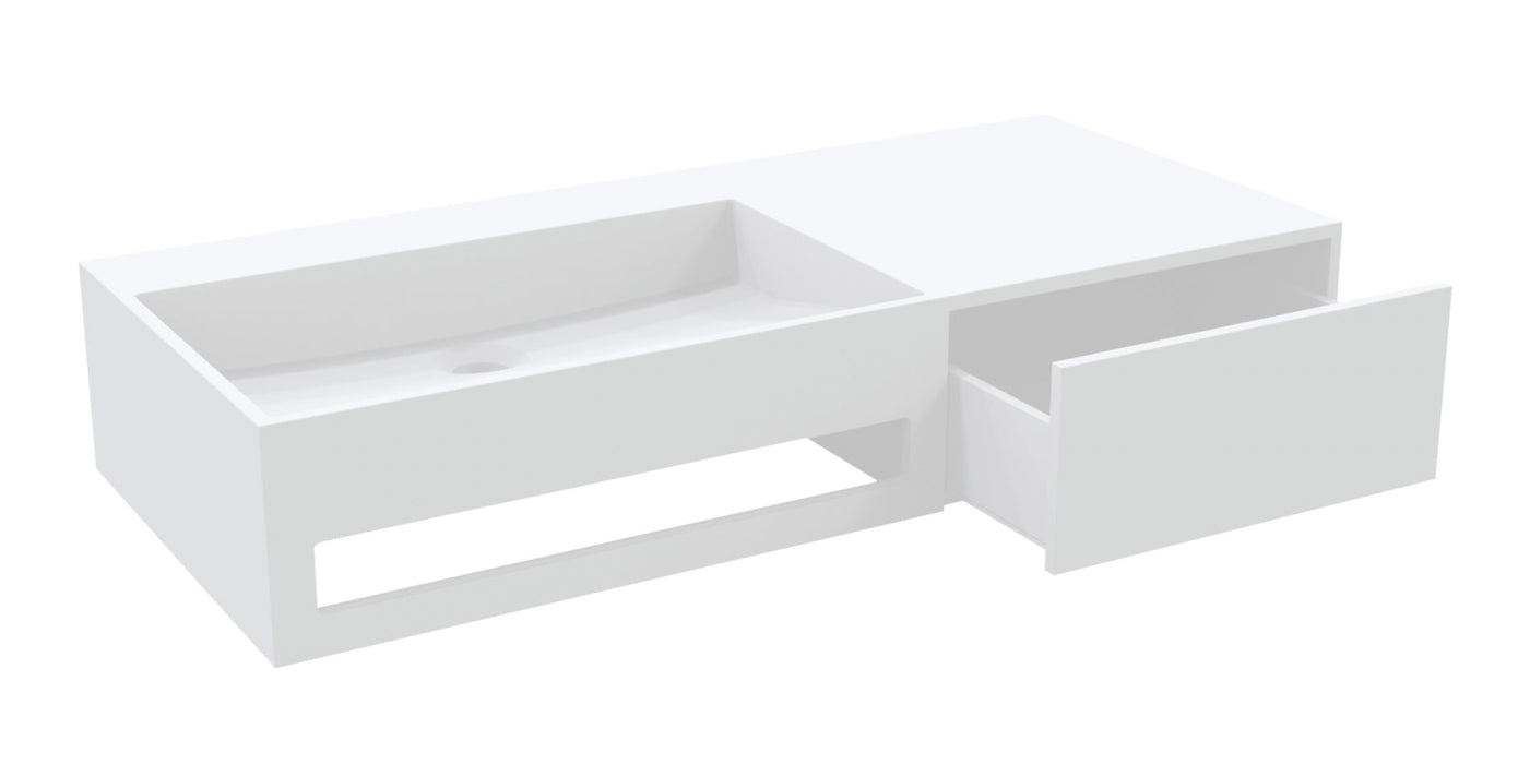 Best-Design Spring wastafel + lade Just-Solid 90x40x17cm