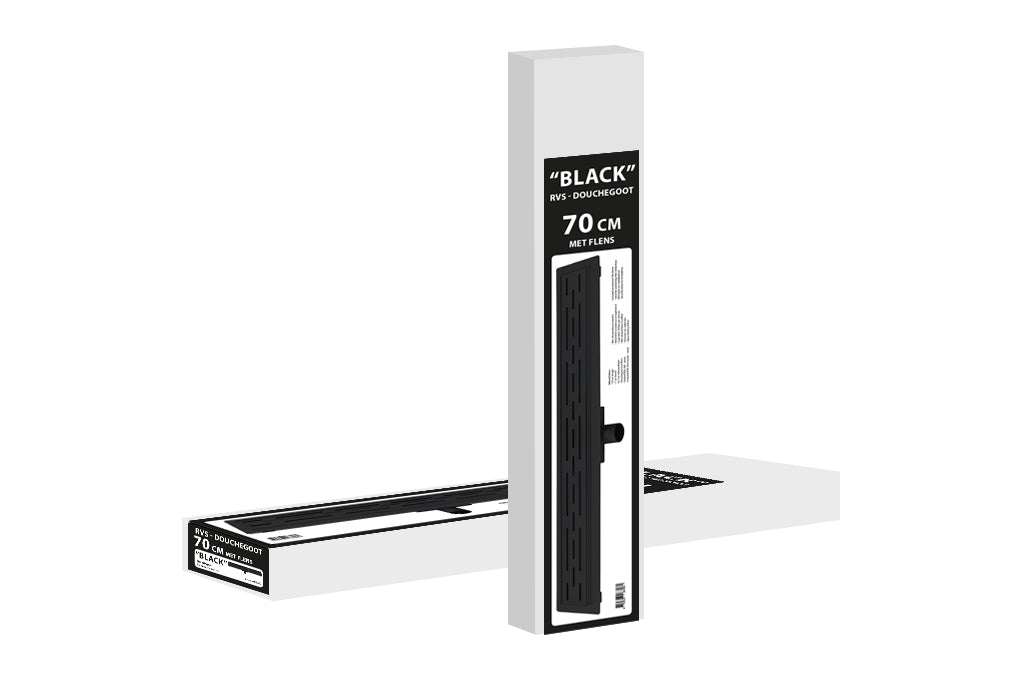 Best-Design Nero Black douchegoot met flens 70 cm Zwart