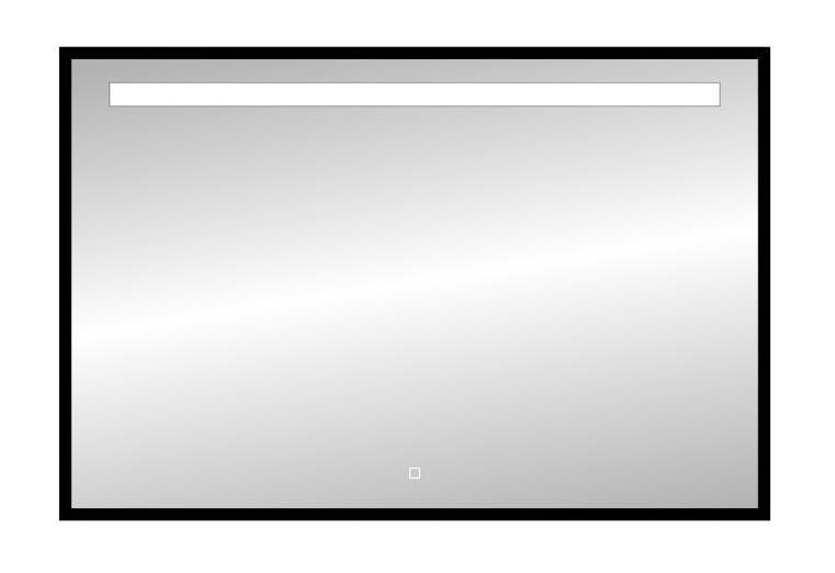 Best-Design Nero Black-Miracle LED spiegel B=120 x H=80cm
