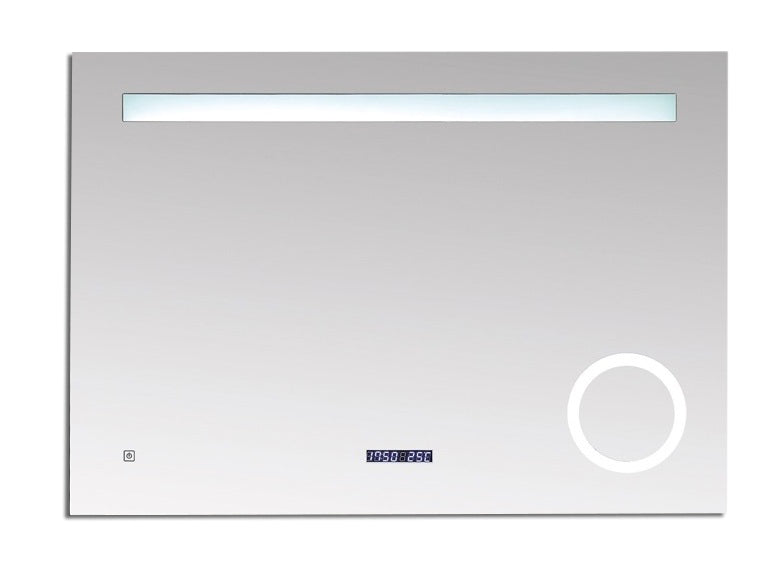Best-Design Spiegel Linet incl. klok & vergroting B=80 x H=70cm