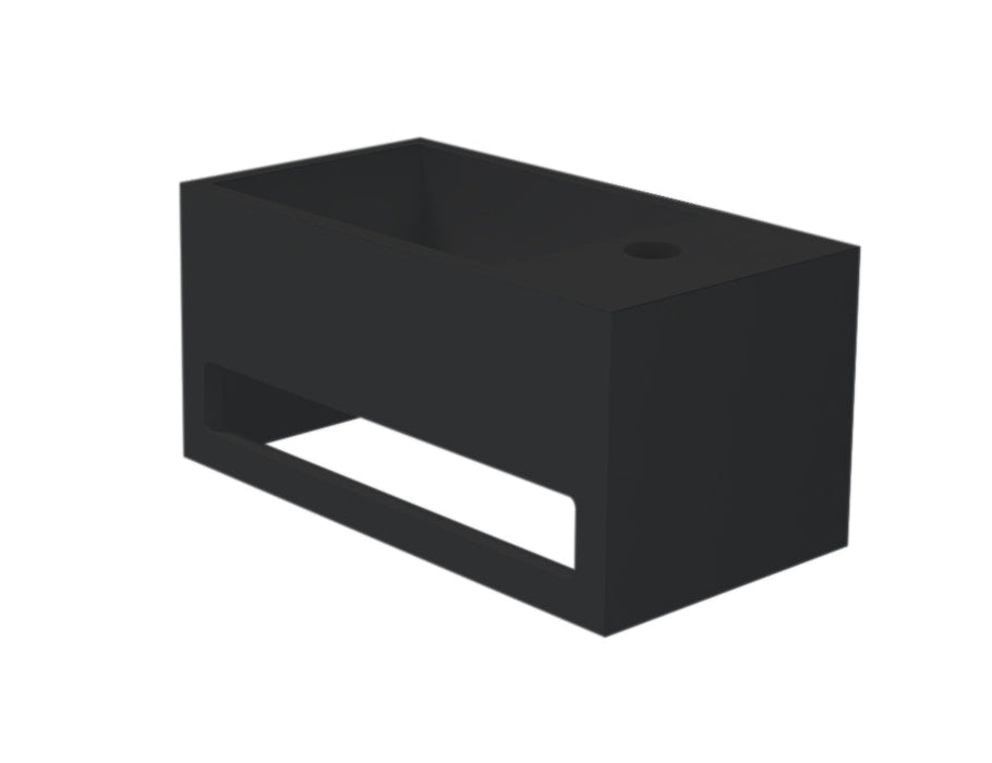 Best-Design Mona-Black-Rechts fontein incl.handdoekhouder Just-Solid 33x18x16cm
