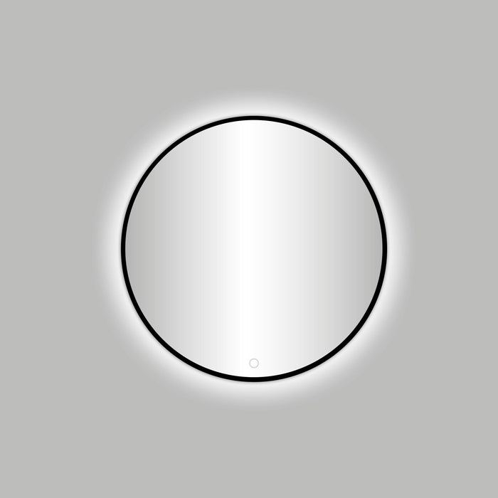 Best-Design Nero Venetië ronde spiegel zwart incl.led verlichting Ø 60 cm