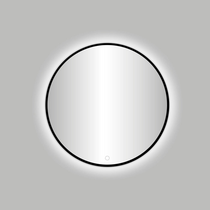 Best-Design Nero Venetië ronde spiegel zwart incl.led verlichting Ø 80 cm