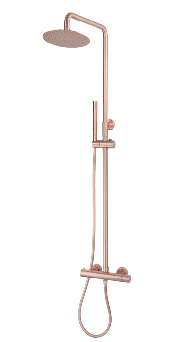 Best-Design Lyon thermostatische regendouche-opbouwset Rosé-Mat-Goud