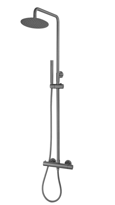Best-Design Moya thermostatische regendouche-opbouwset Gunmetal