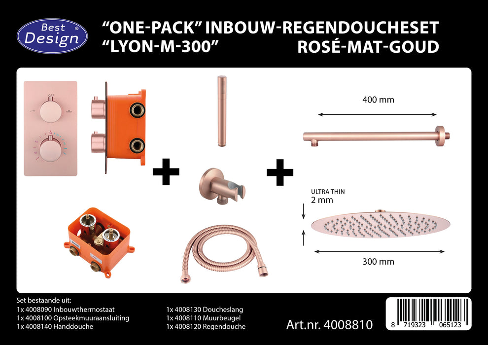 Best-Design One-Pack inbouw-regendoucheset Lyon-M-300