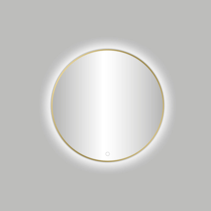 Best-Design Nancy Venetië-Thin ronde spiegel Mat-Goud incl.led verlichting Ø 60 cm