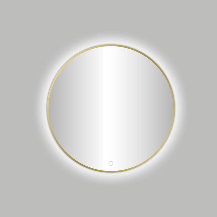 Best-Design Nancy Venetië-Thin ronde spiegel Mat-Goud incl.led verlichting Ø 80 cm