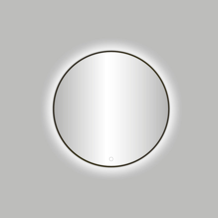 Best-Design Moya Venetië-Thin ronde spiegel Gunmetal incl. led verlichting Ø 60 cm