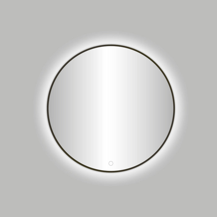 Best-Design Moya Venetië-Thin ronde spiegel Gunmetal incl. led verlichting Ø 80 cm