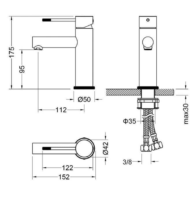 Best-Design White wastafelmengkraan mat-wit