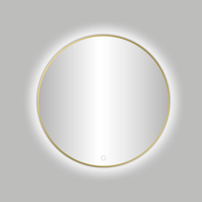 Best-Design Nancy Venetië-Thin ronde spiegel Mat-Goud incl.led verlichting Ø 100 cm