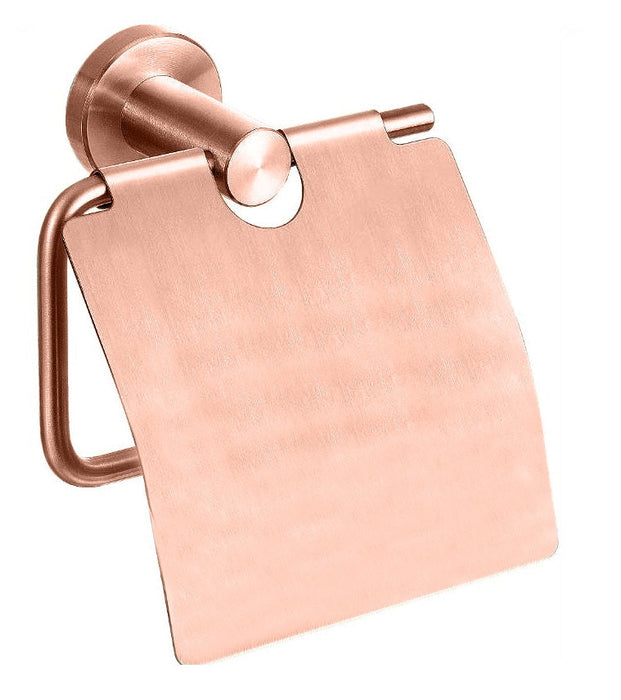 Best-Design Lyon toiletrolhouder met klep rosé-mat-goud
