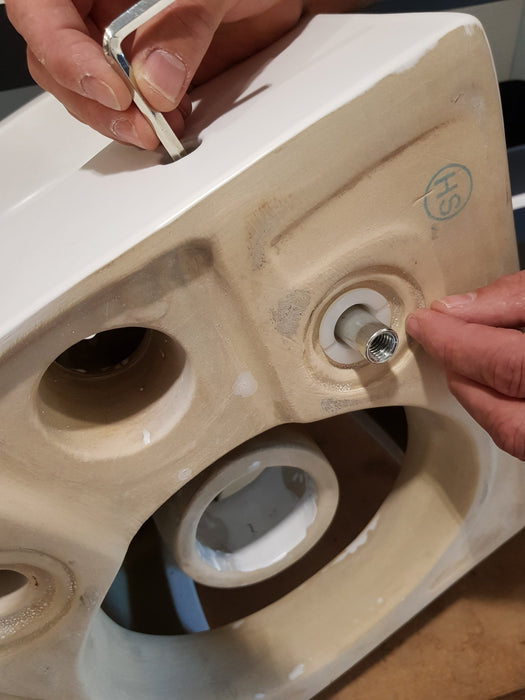 Best-Design Royal-Gold-49-Zonder-Spoelrand wandcloset blinde bevestiging incl. zitting Glans-Wit / Goud