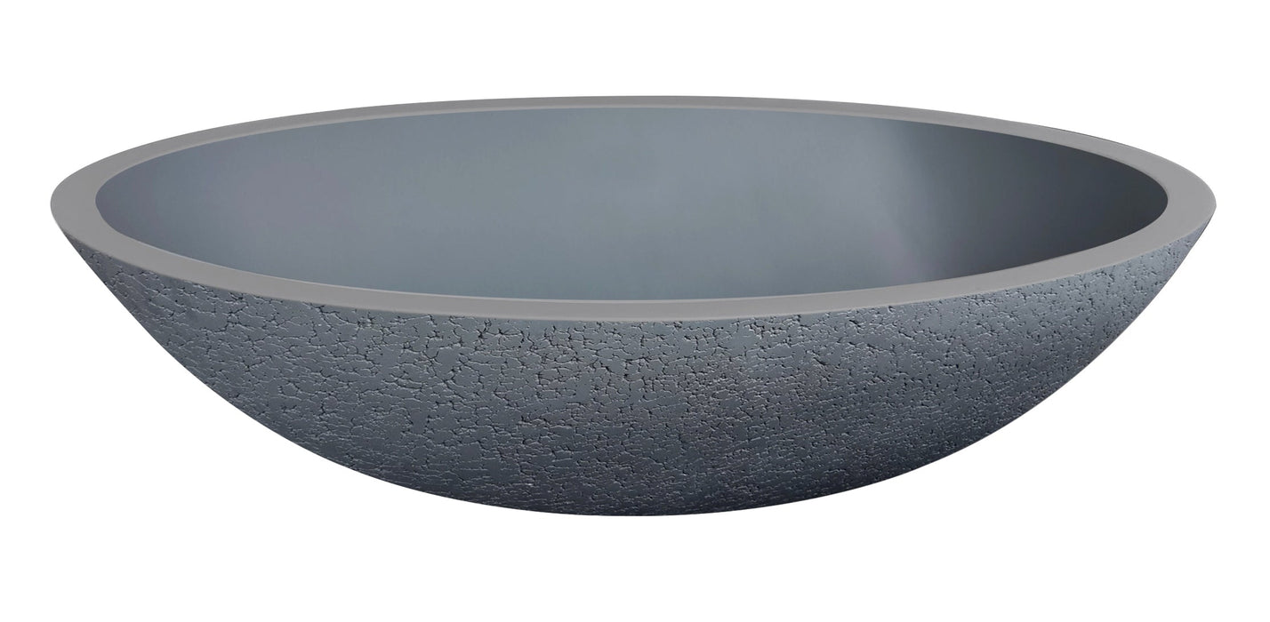 Best-Design waskom Craquelé-stone lava-grijs ovaal Just-Solid 52 cm