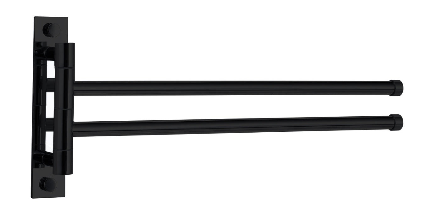 Best-Design Nero Estana handdoekhouder 2-lids mat-zwart