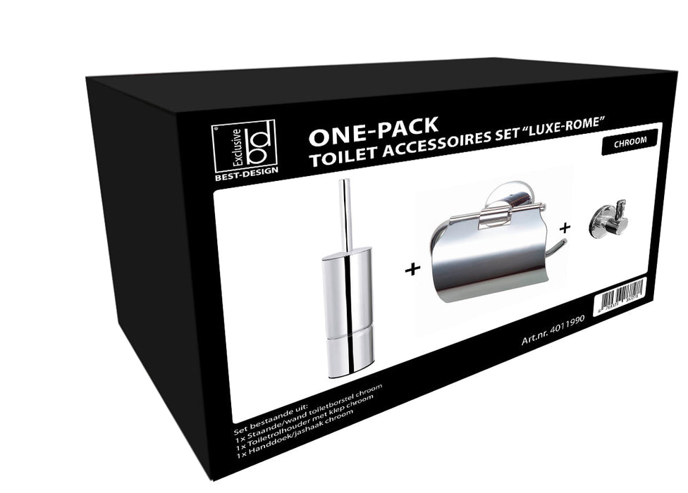 Best-Design One-Pack toilet accessoires set Luxe-Rome