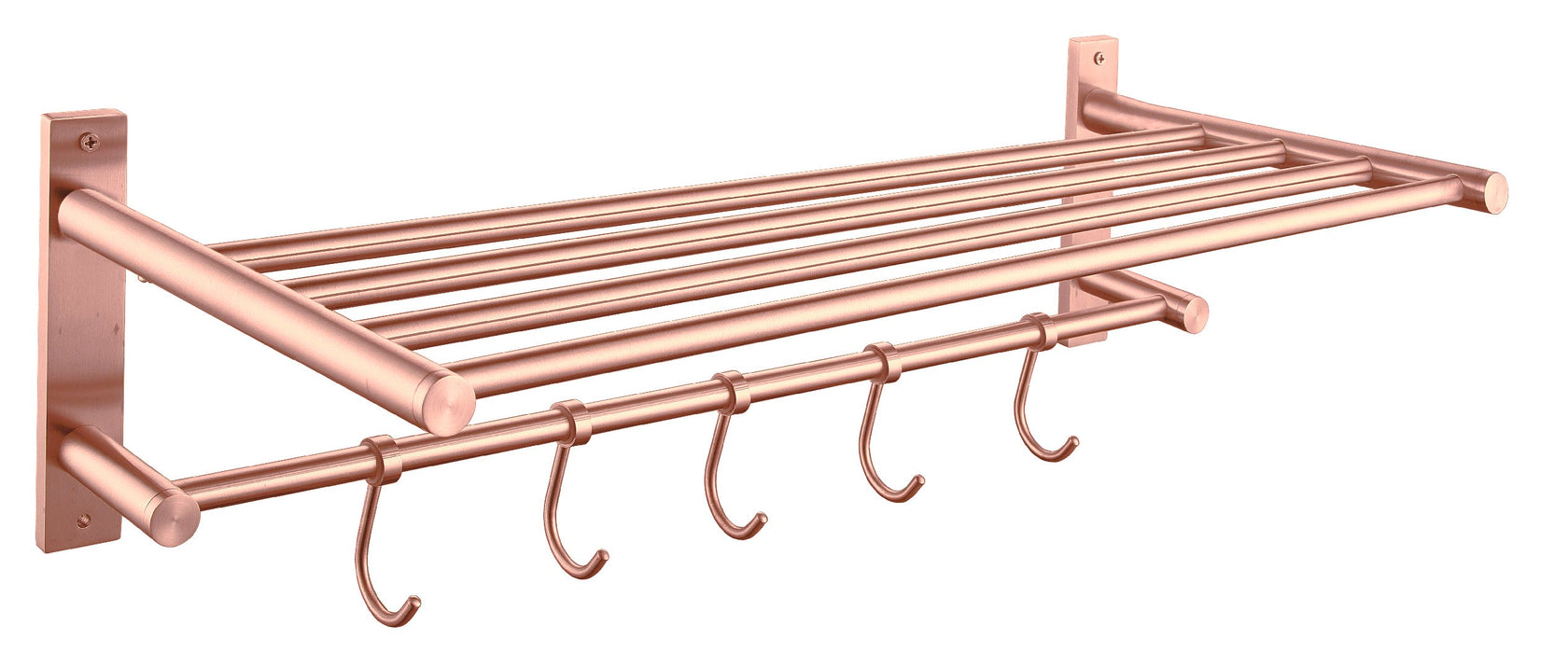 Best-Design Lyon wand handdoekrek incl.ophanghaakjes rosé-mat-goud