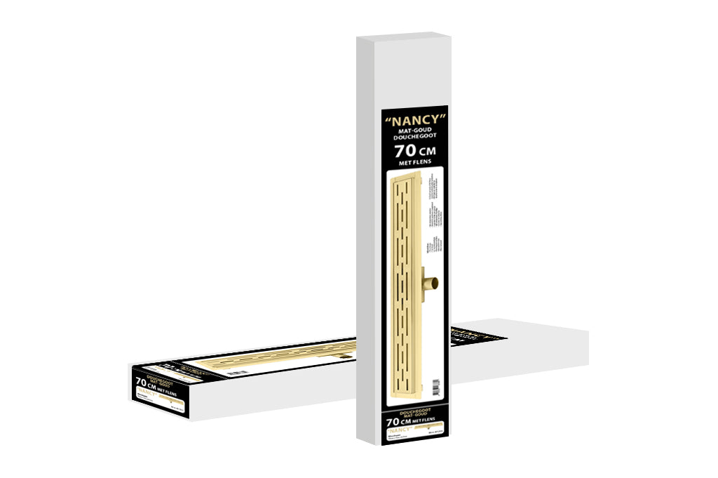 Best-Design Nancy douchegoot met flens 70 cm Mat-Goud