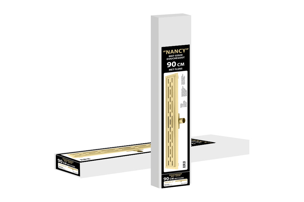 Best-Design Nancy douchegoot met flens 90 cm Mat-Goud