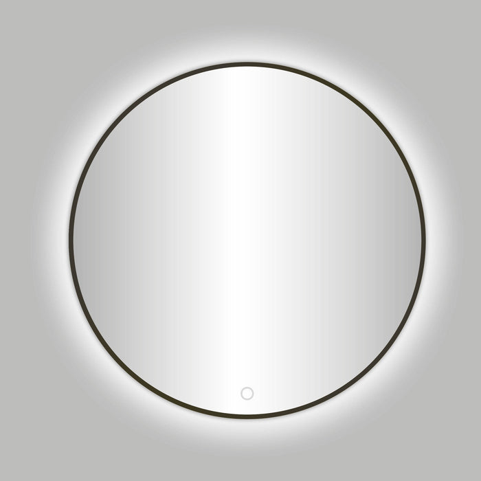 Best-Design Moya Venetië-Thin ronde spiegel Gunmetal incl. led verlichting Ø 100 cm