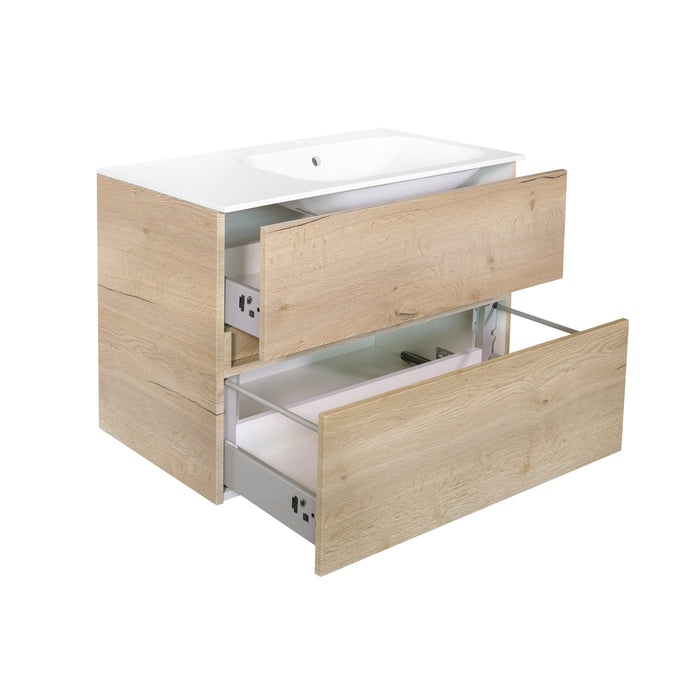 Best-Design Splash-Halifax-Greeploos meubel onderkast 2 laden zonder wastafel 80cm