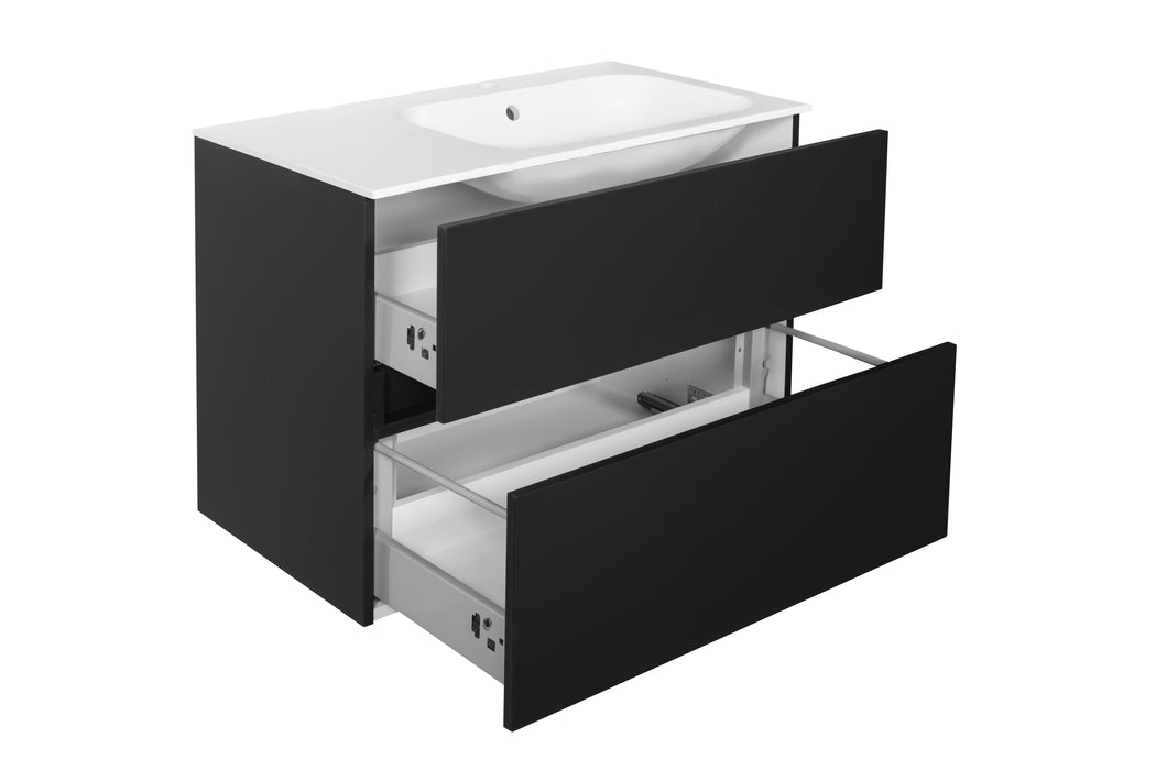 Best-Design Splash-Black-Greeploos meubel onderkast 2 laden zonder wastafel 80cm