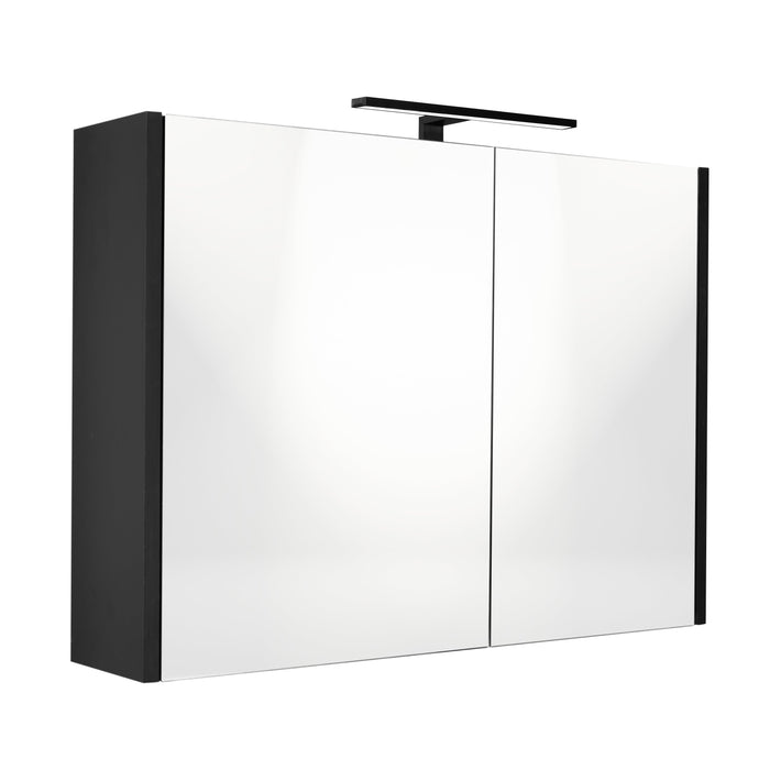 Best-Design Happy-Black MDF spiegelkast + verlichting 80x60cm