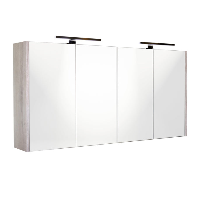 Best-Design Happy-Grey MDF spiegelkast + 2 x verlichting 120x60cm