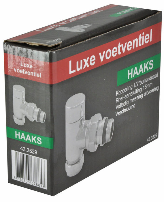 luxe regeltee 1/2''x15 (M22) knel haaks chroom