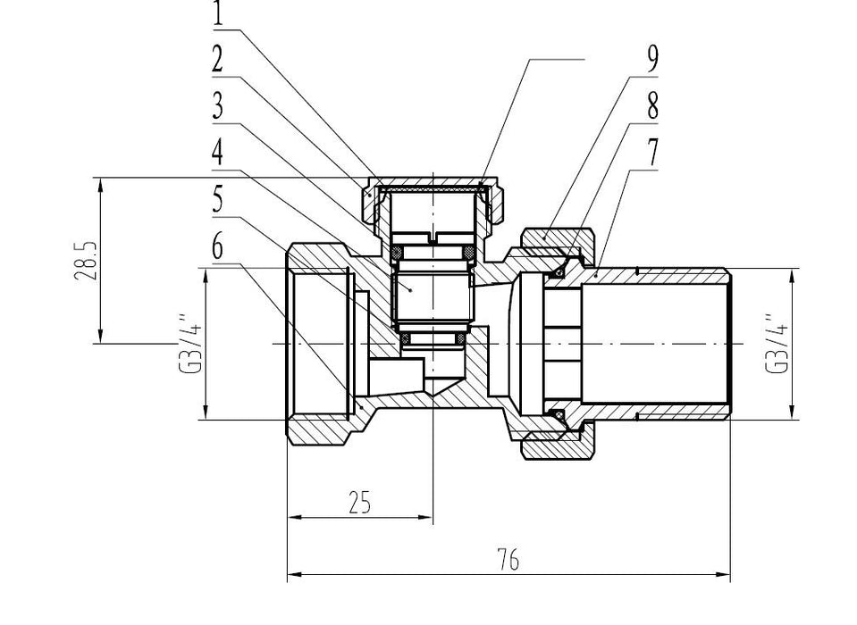 regeltee 3/4''recht bi.xbui.