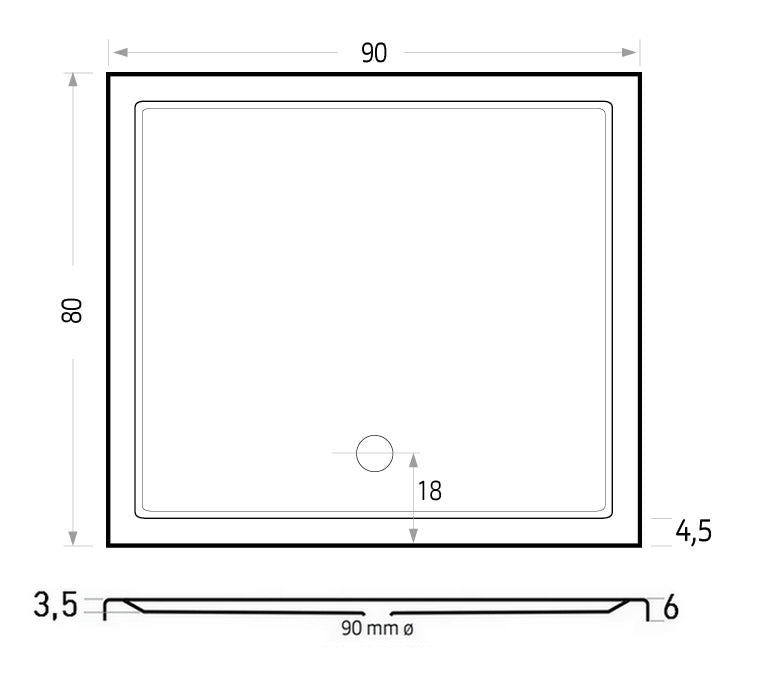 Mariana Plus  90x80  antraciet