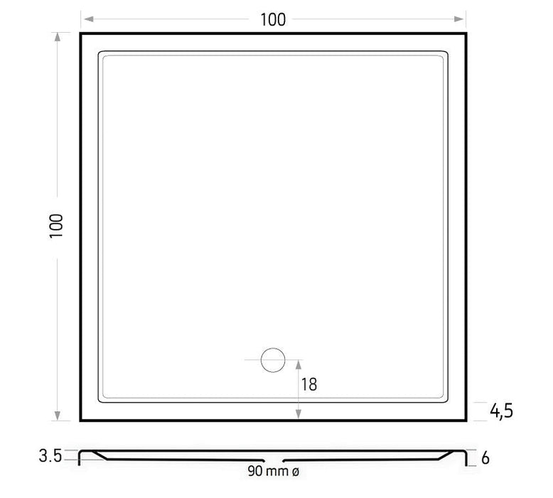 Mariana Plus  100x100  antraciet