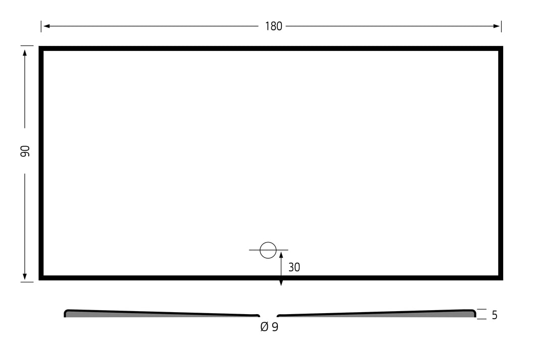 Flat Plus  180x90  crème