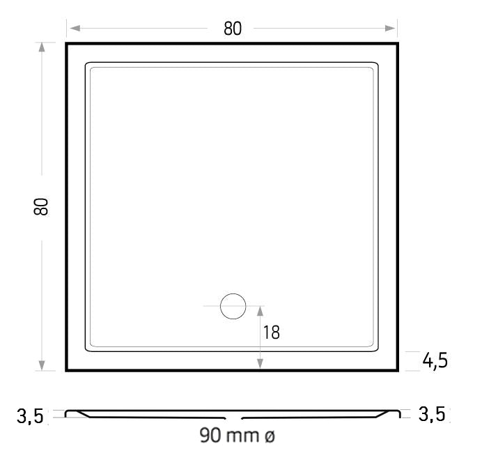 Mariana  80x80  wit