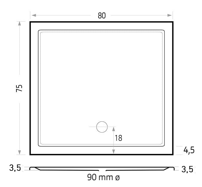 Mariana  80x75  antraciet