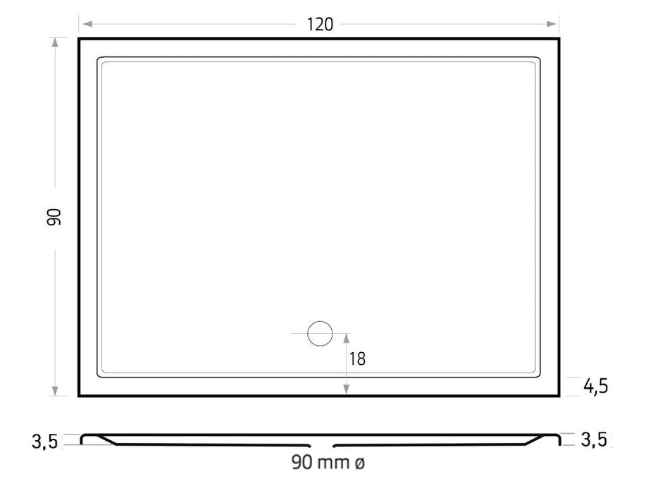 Mariana  120x90  antraciet