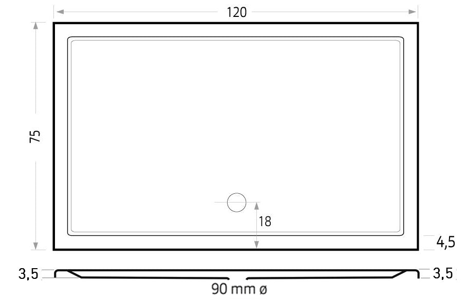 Mariana  120x75  antraciet