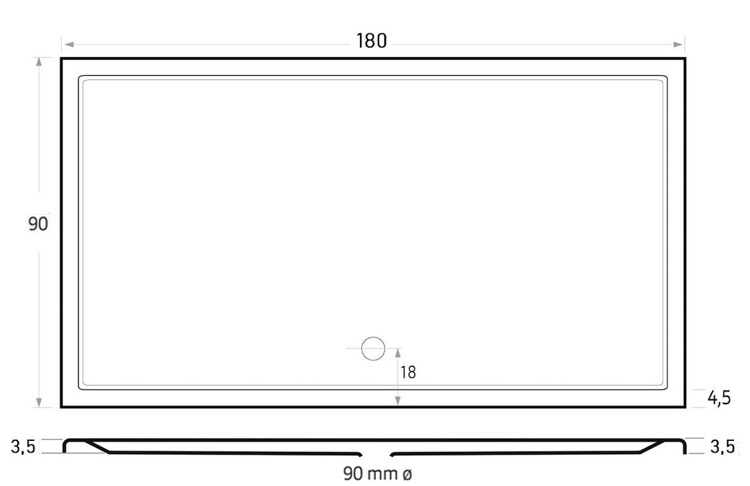 Mariana  180x90  antraciet