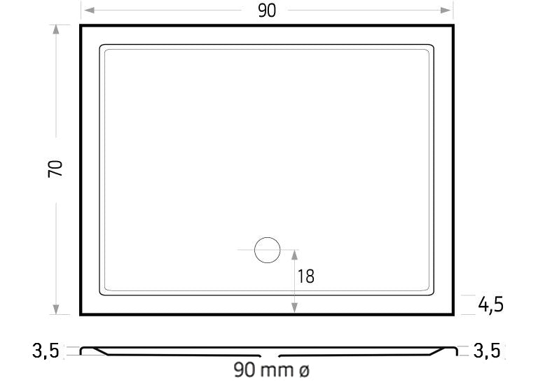 Mariana  90x70  wit